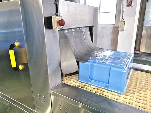 富山県ライス栄研株式会社　熱湯によるすすぎ消毒